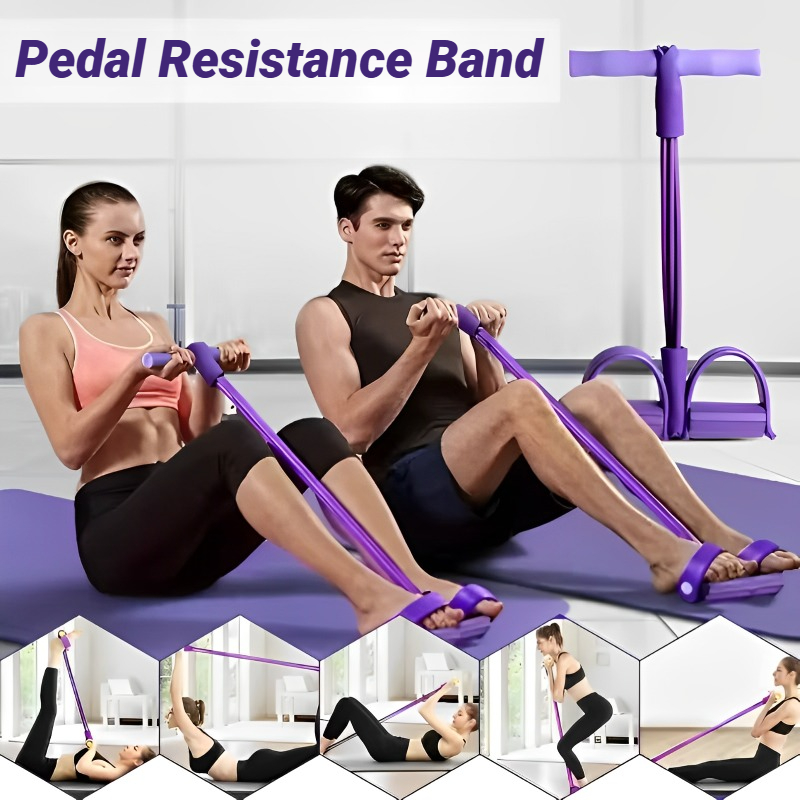 Home Gym Used - 4 Alat Latihan Tali Tarik Elastis,