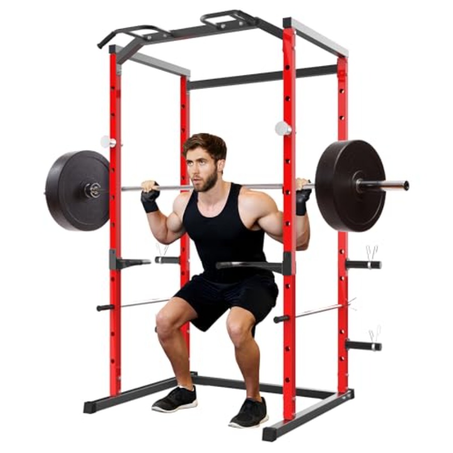 Squat Rack Power - Rak Squat Heavy-Duty dengan Pull-Up Bar