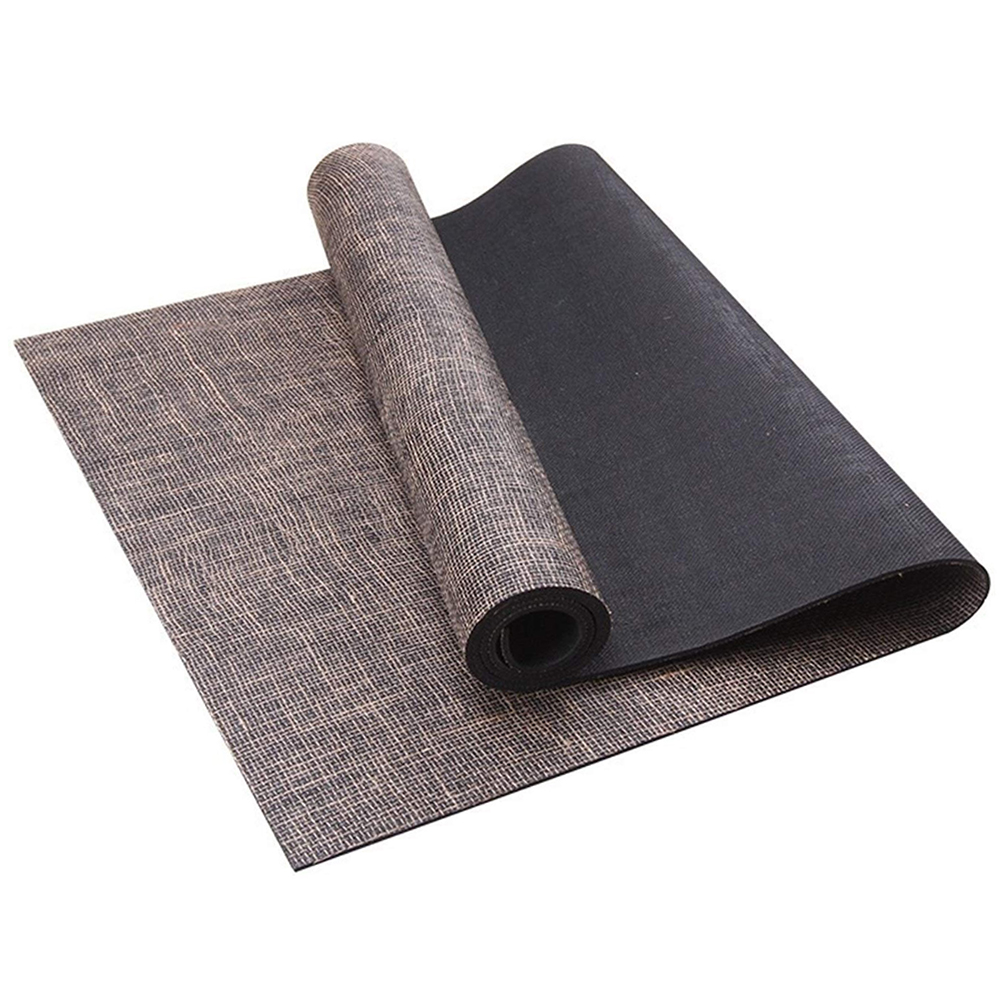 Home Gym Yoga Mat - Matras Yoga Karet Alam Jute, Linen