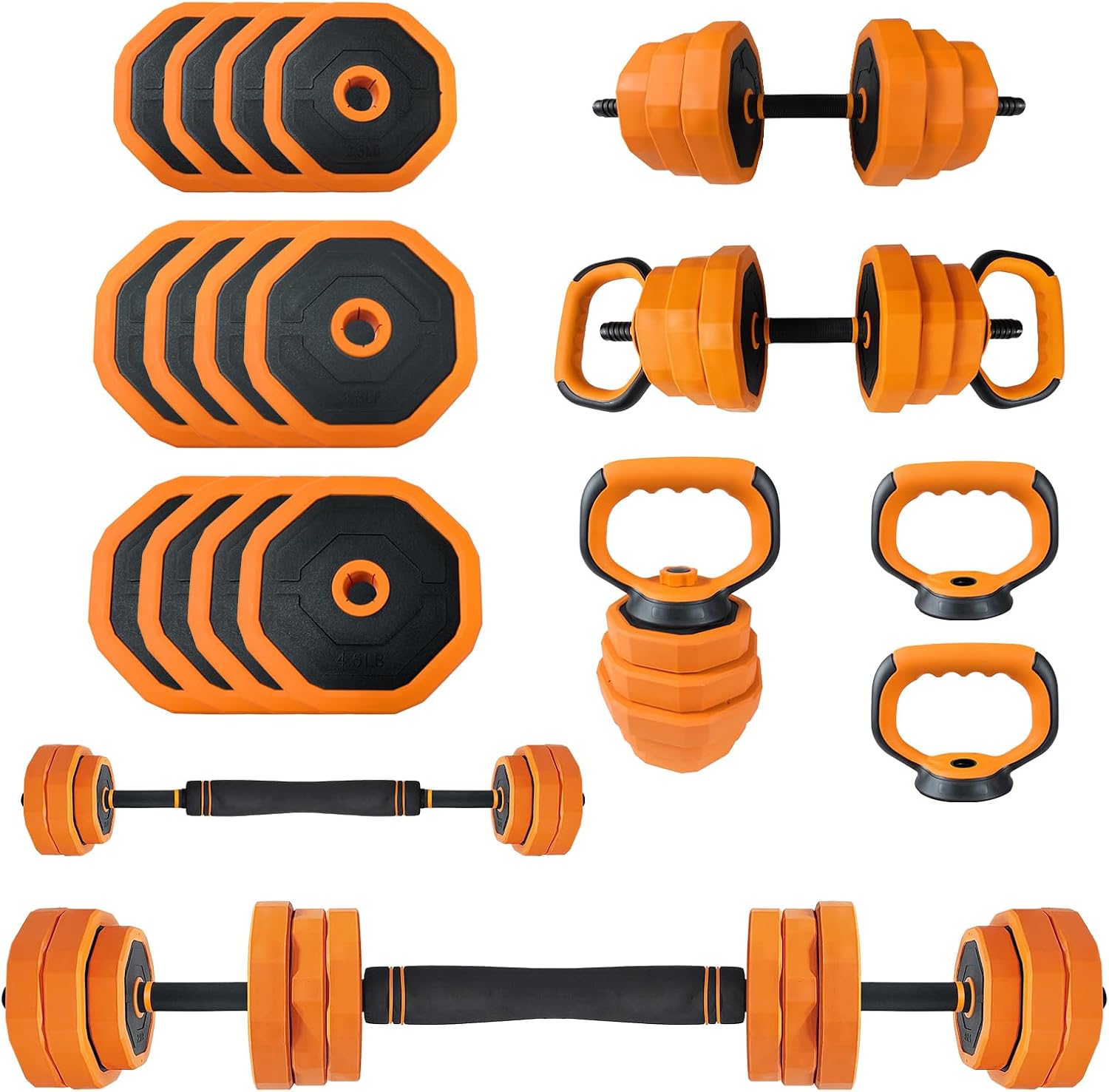 Home Gym Used - Set Dumbbell 4-in-1 yang Dapat Disesuaikan,