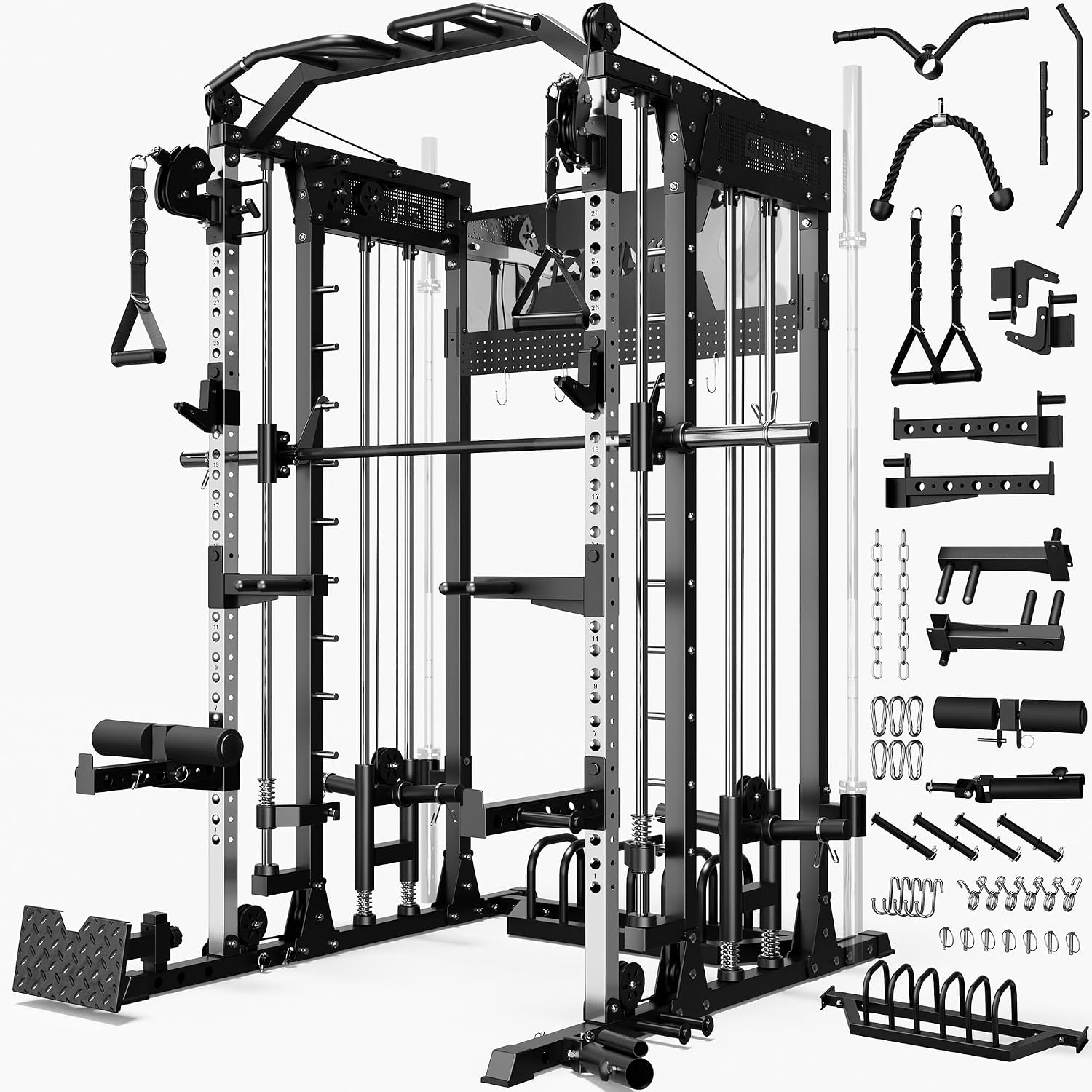 Squat Rack Power - SM4 Smith Machine dengan Sistem Pulley