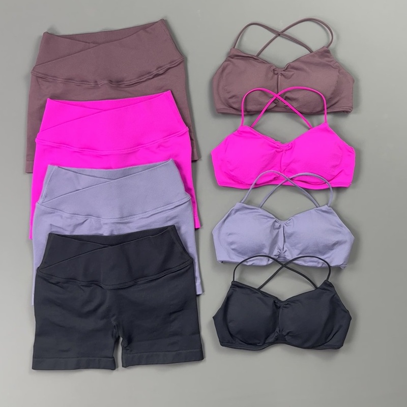 Home Gym Pilates - 2 Set Pakaian Olahraga Wanita Tali