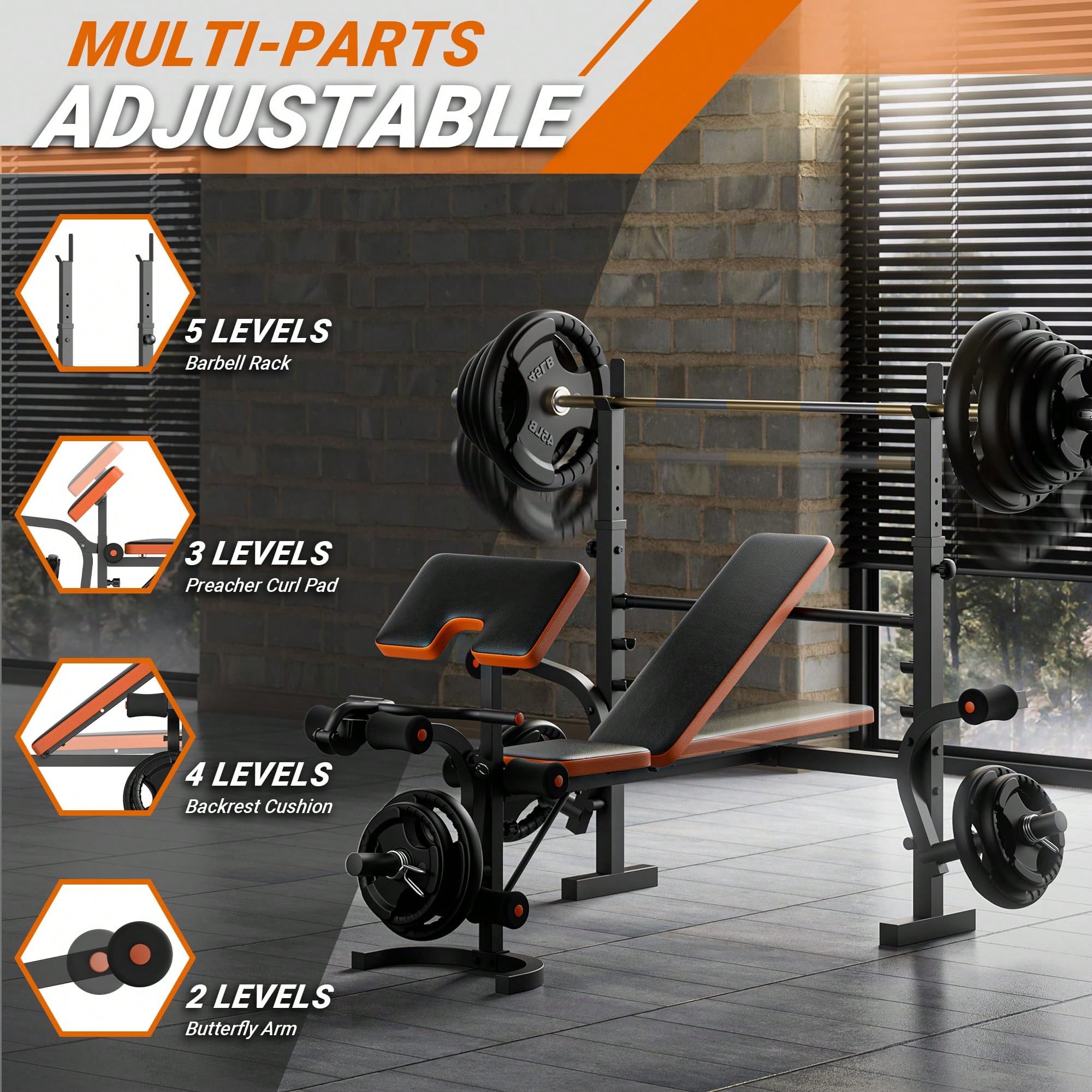 Bangku Angkat Beban GIKPAL, Se - Home Gym With Leg Press ulasan dan harga