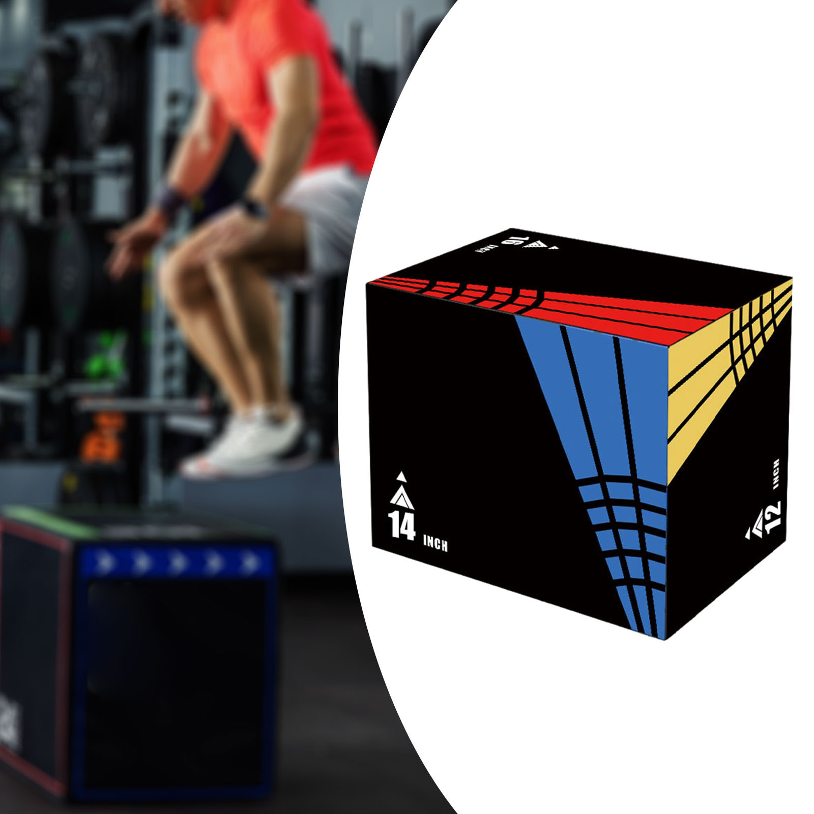 Kotak Lompat Plyometric 3-in-1 - Home Gym On Carpet ulasan dan harga