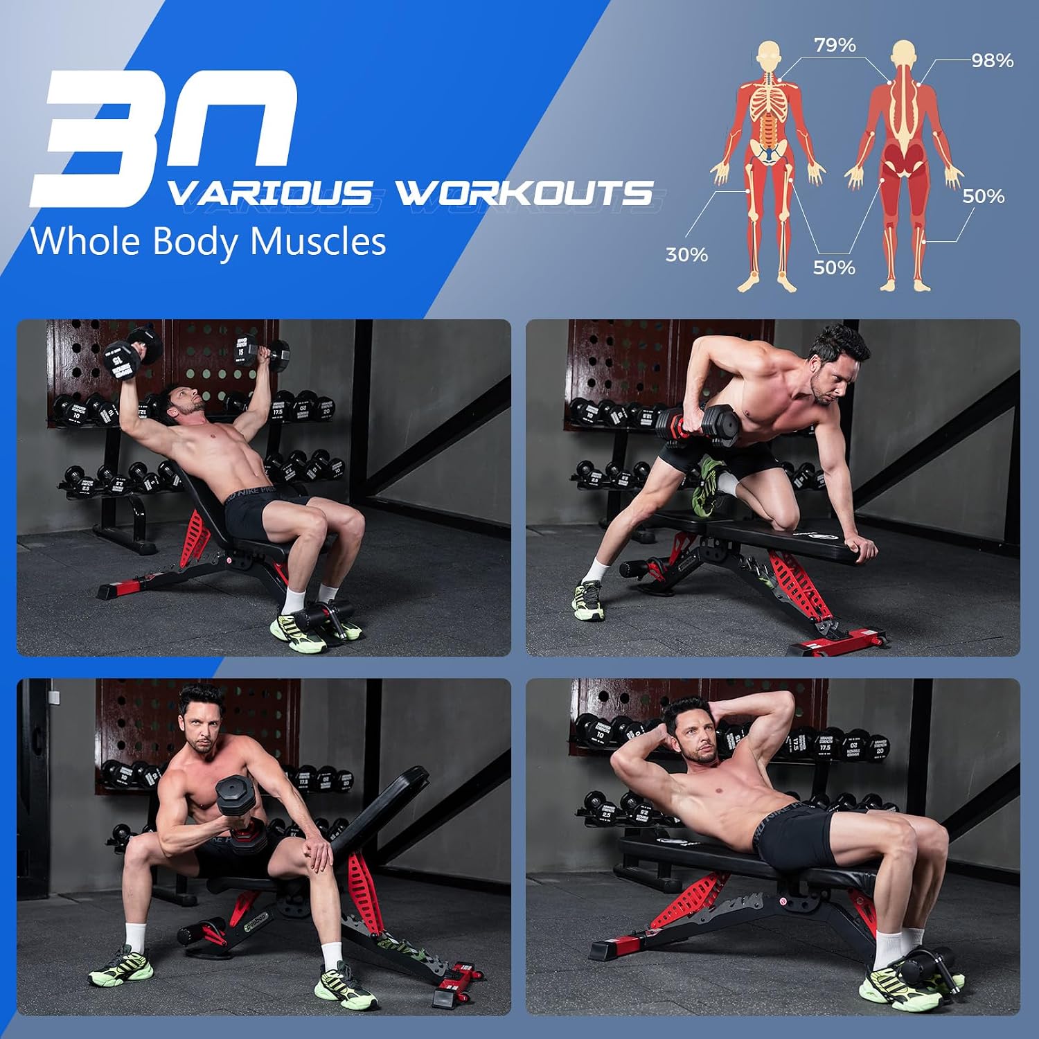 Bangku Angkat Beban yang Dapat - Adjustable Weight Bench ulasan dan harga