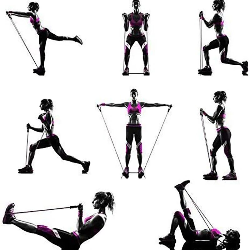 Resistance Band Dengan Peganga - Home Gym Leg Press ulasan dan harga