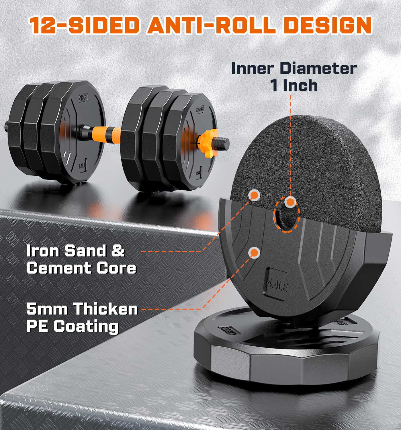 Dumbbell 5-in-1 yang Dapat Dis - Home Gym Used ulasan dan harga