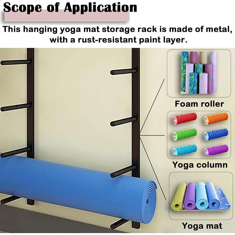 Rak Gym Logam yang Dipasang di - Home Gym Yoga Mat ulasan dan harga