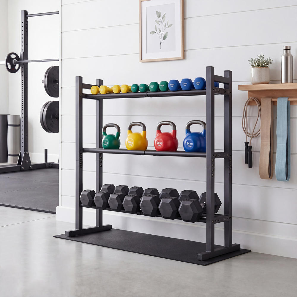 Rak Dumbbell 3 Tingkat Heavy D - Home Gym Usa ulasan dan harga