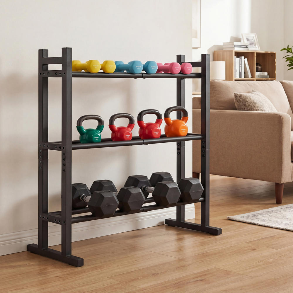 Rak Dumbbell 3 Tingkat Heavy D - Home Gym Usa ulasan dan harga