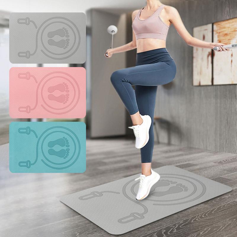 Matras Lompat Tali 6mm Bahan T - Home Gym Yoga Mat ulasan dan harga