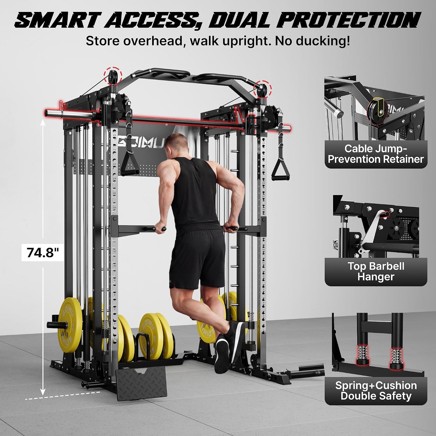 SM4 Smith Machine dengan Siste - Squat Rack Power ulasan dan harga