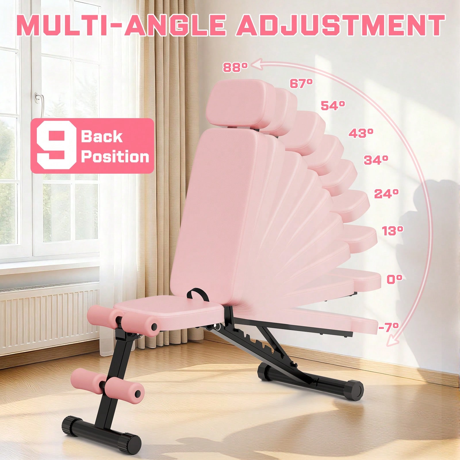 GIKPAL 9 Posisi Bangku Angkat  - Adjustable Weight Bench ulasan dan harga