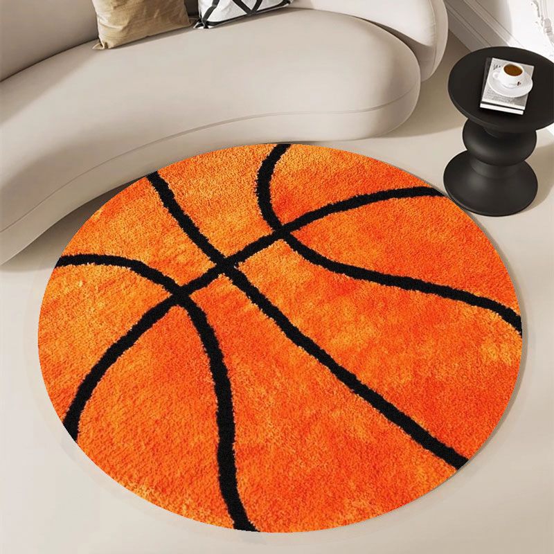 Karpet Bulat Pola Bola Basket  - Home Gym On Carpet ulasan dan harga